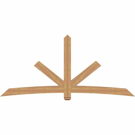 Ekena Millwork Alberta Timber Gable Bracket, Western Red Cedar, 108"W x 49"H x 5 1/2"D x 5 1/2"F, 11/12 Pitch GBW108X49X0606ALB00SWR